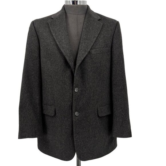 Bill Blass 100% Cashmere Single Breasted Unvented Blazer Jacket Size 41 Regular - Picture 1 of 7